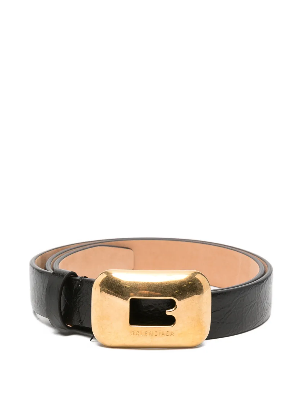 Balenciaga Cintura in pelle con logo - Nero