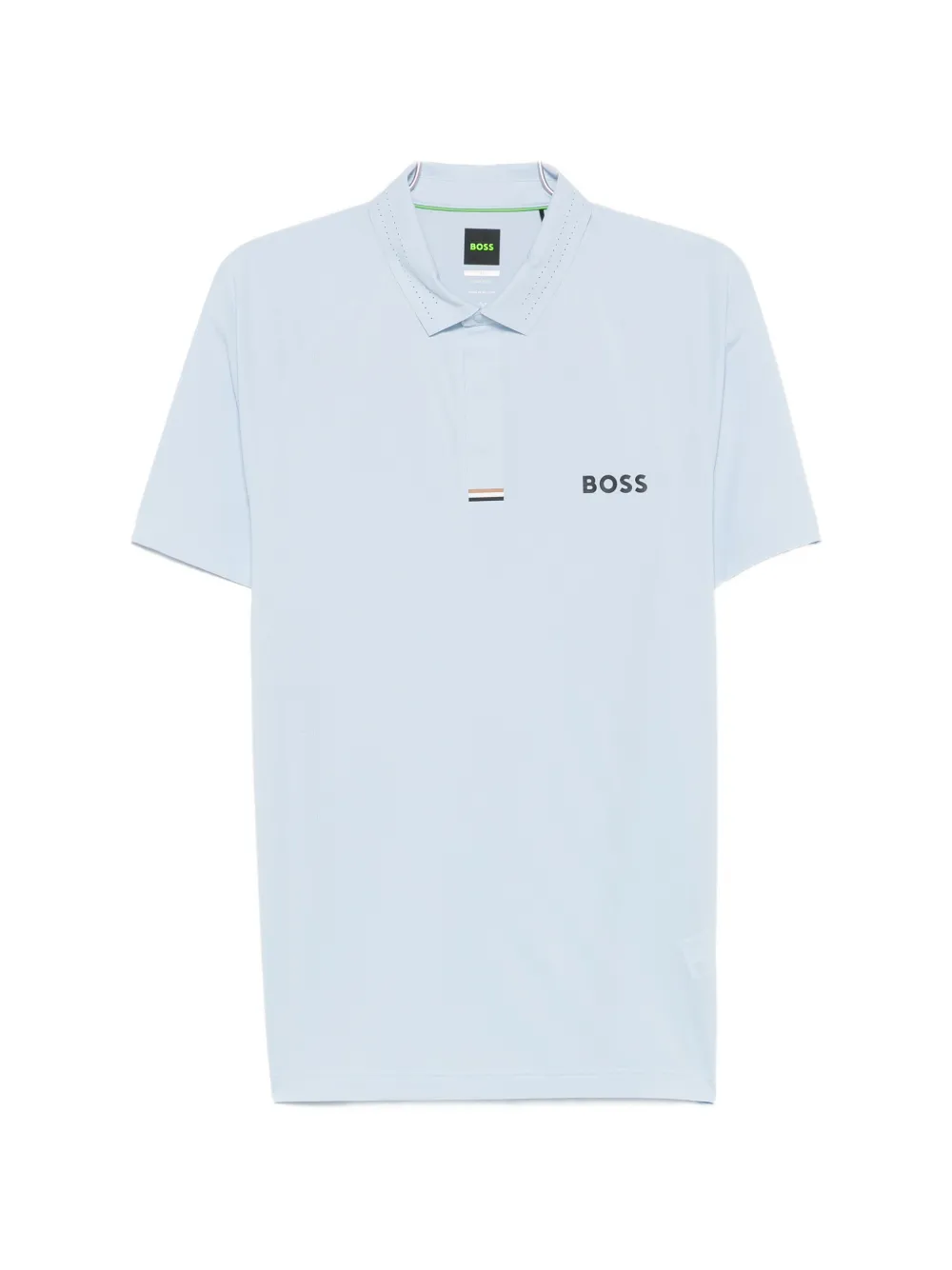 BOSS logo-print polo shirt - Blau
