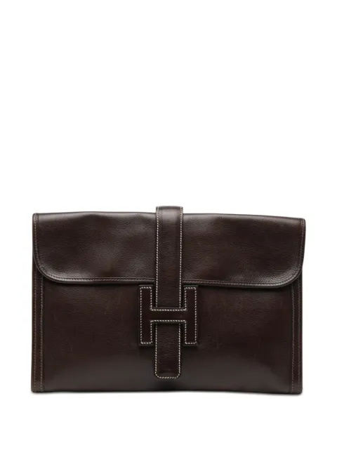 Hermès Pre-Owned 2005 Evergrain Jige PM clutch bag