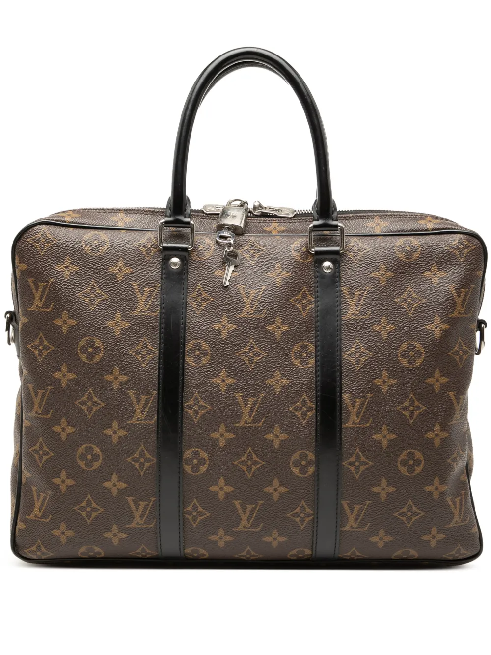 Louis Vuitton Pre-Owned 2017 Monogram Macassar Porte Documents Jour business bag - Marrone