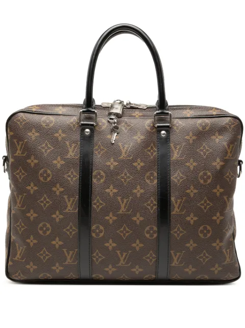 Louis Vuitton Pre-Owned 2017 Monogram Macassar Porte Documents Jour business bag