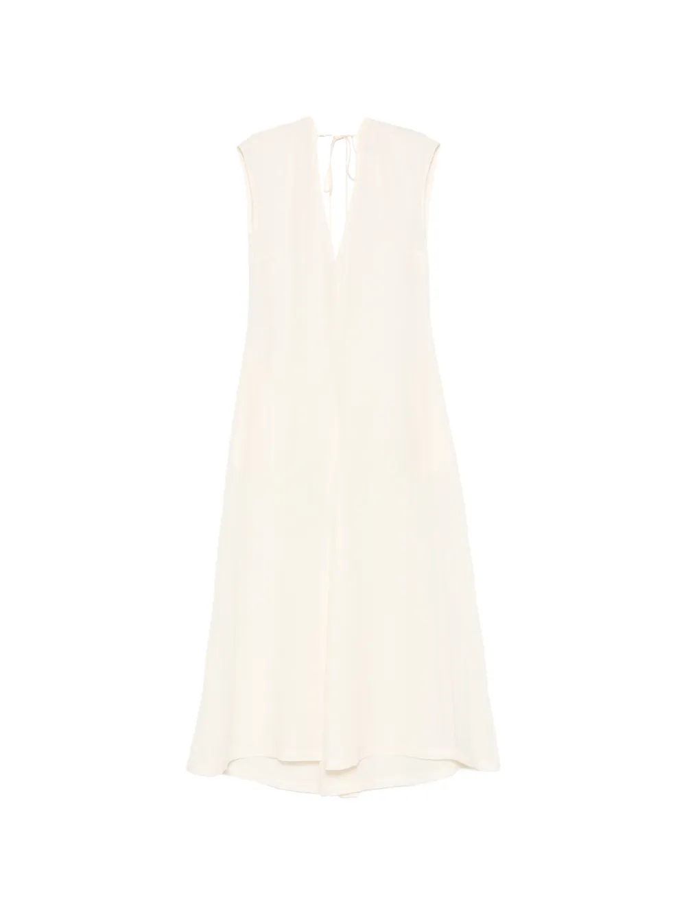 Covert V-neck back-tie maxi dress - Toni neutri