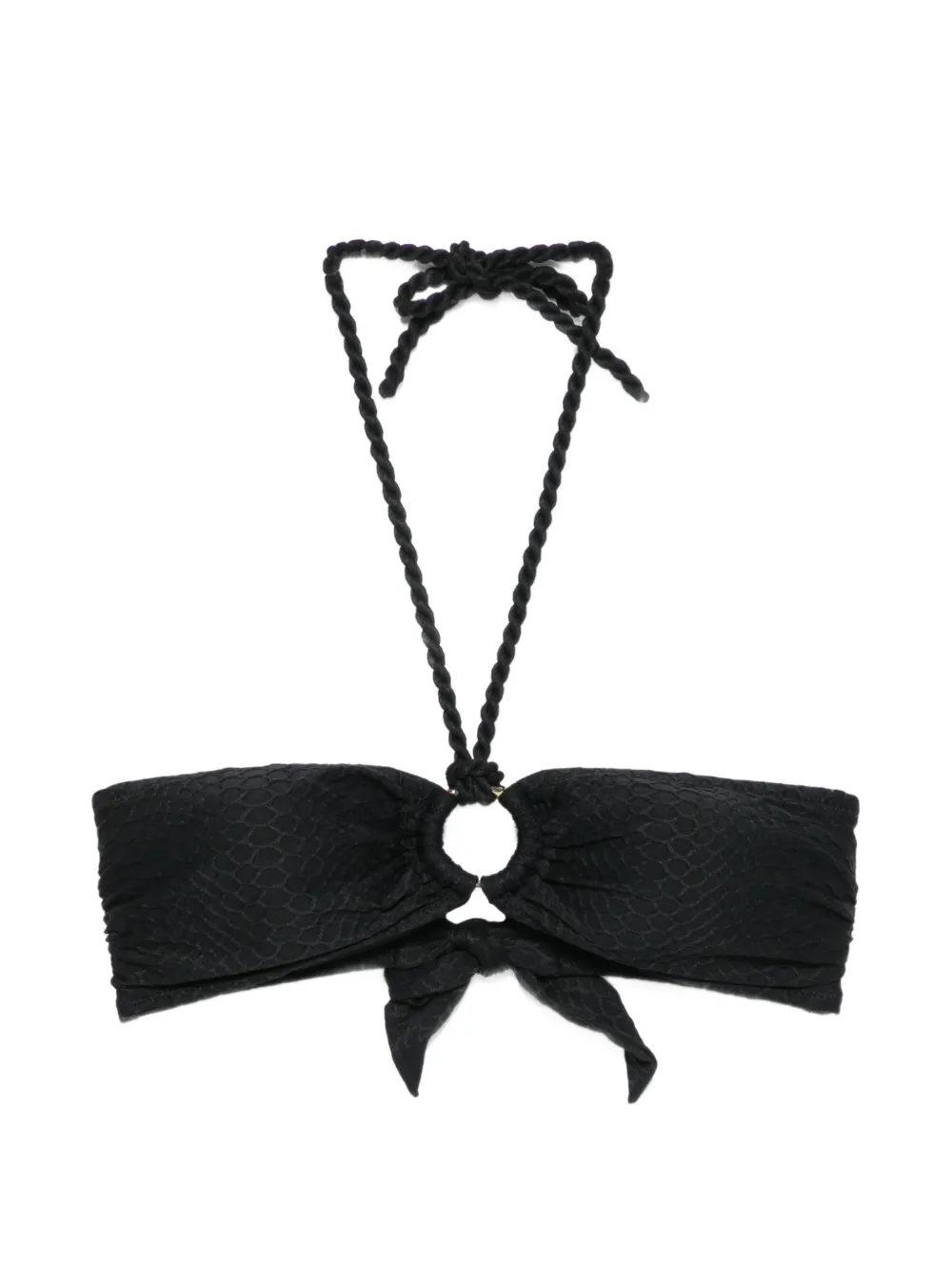 Heidi Klein Top bikini con scollo all'americana - Nero