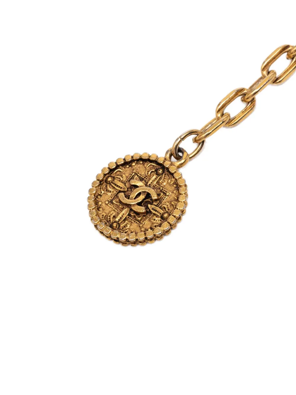 CHANEL Pre-Owned 20th Century CC Gold Plated Medallion Chain belt - Oro