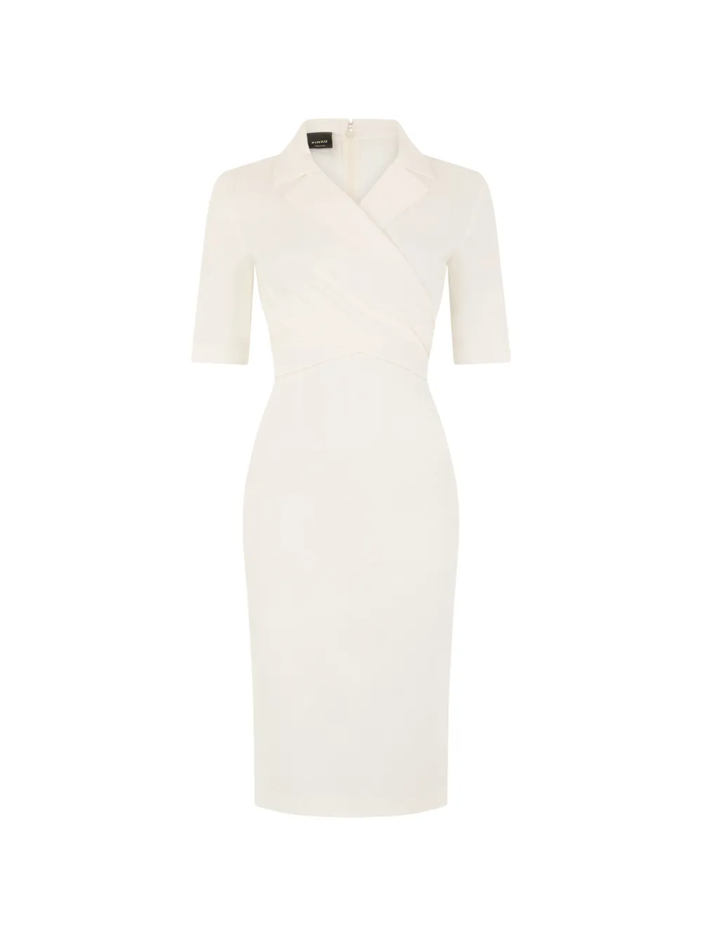 PINKO wrap-style notched-lapels midi dress - Weiß