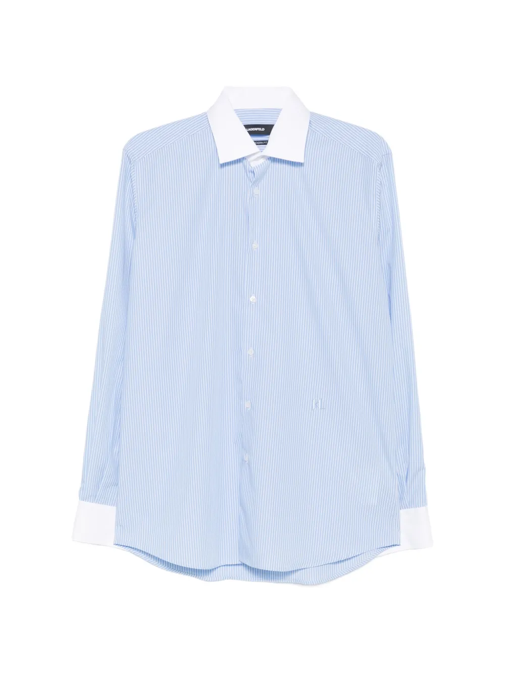 Karl Lagerfeld striped-pattern shirt - Blau