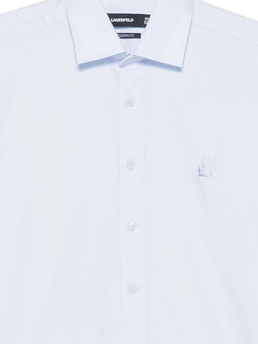 Karl Lagerfeld Overhemd met geborduurd logo Blauw