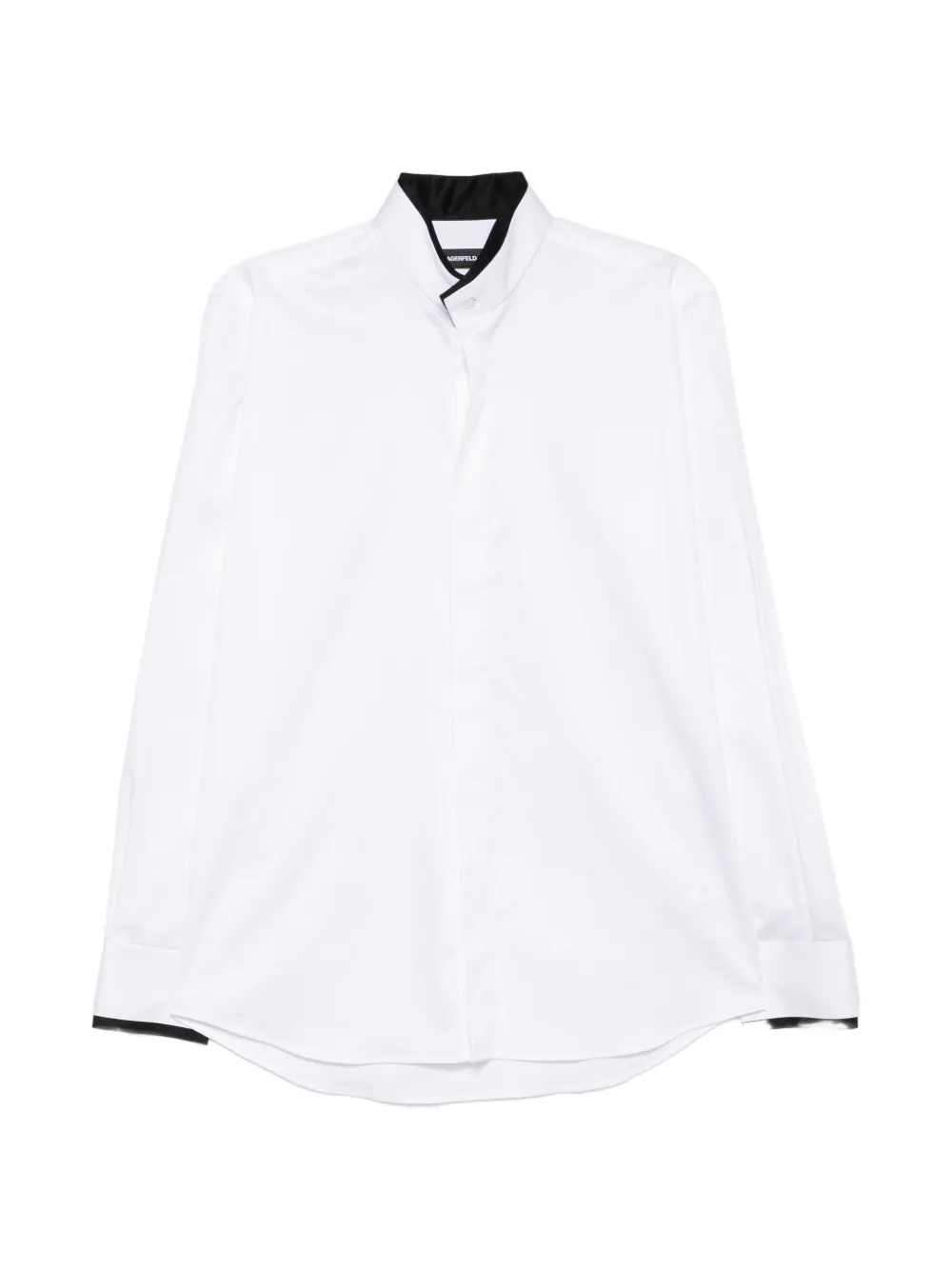 Karl Lagerfeld contrast-trim shirt - Weiß