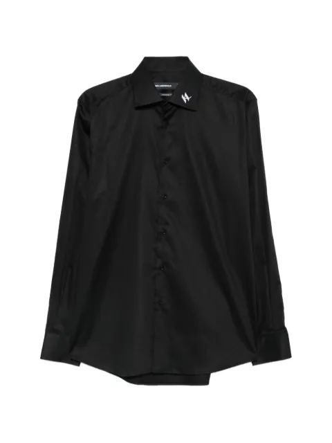 Karl Lagerfeld logo-embroidered long-sleeve shirt