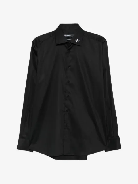 Karl Lagerfeld logo-embroidered long-sleeve shirt