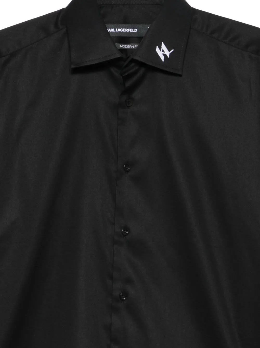 Karl Lagerfeld Overhemd met geborduurd logo Zwart
