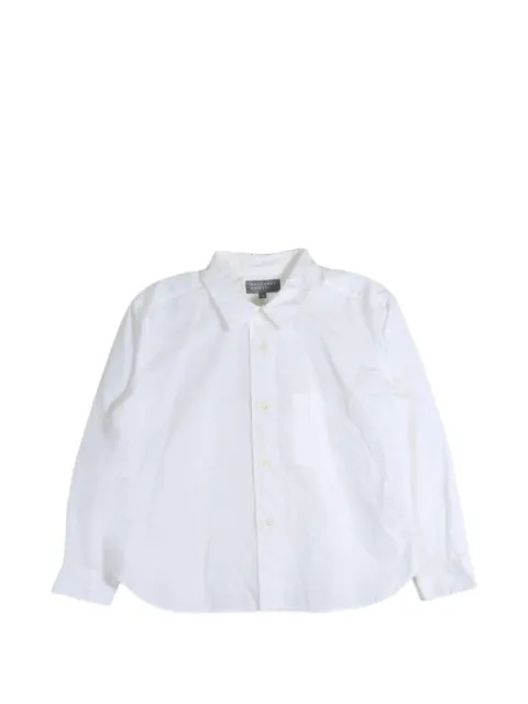 Margaret Howell chest-pocket curved-hem shirt