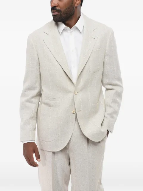 Brunello Cucinelli single-breasted patch-pocket blazer