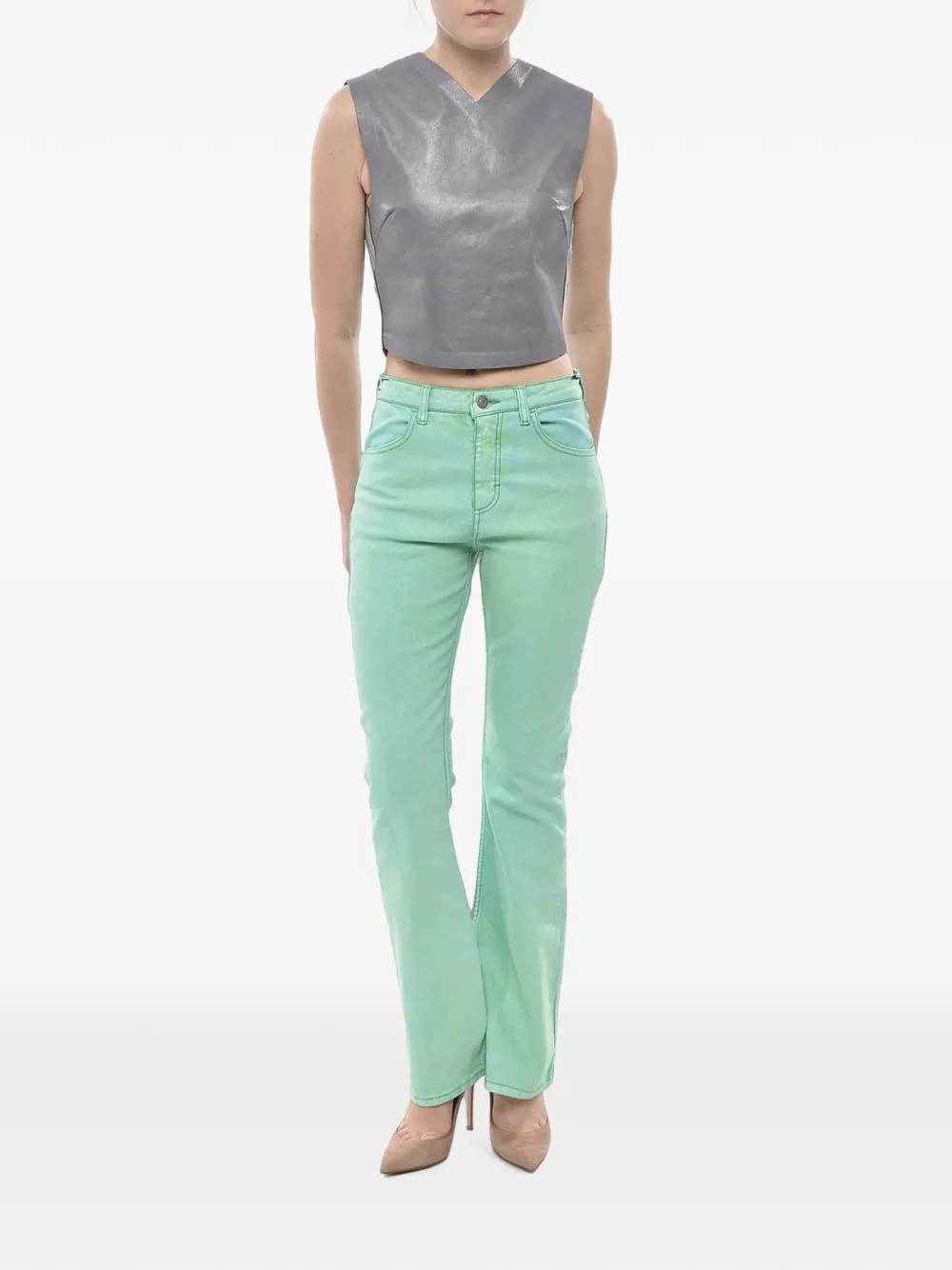 Marni Gecoate bootcut jeans Groen