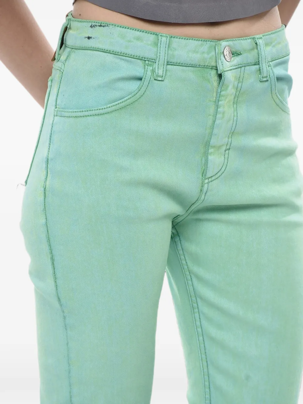 Marni Gecoate bootcut jeans Groen