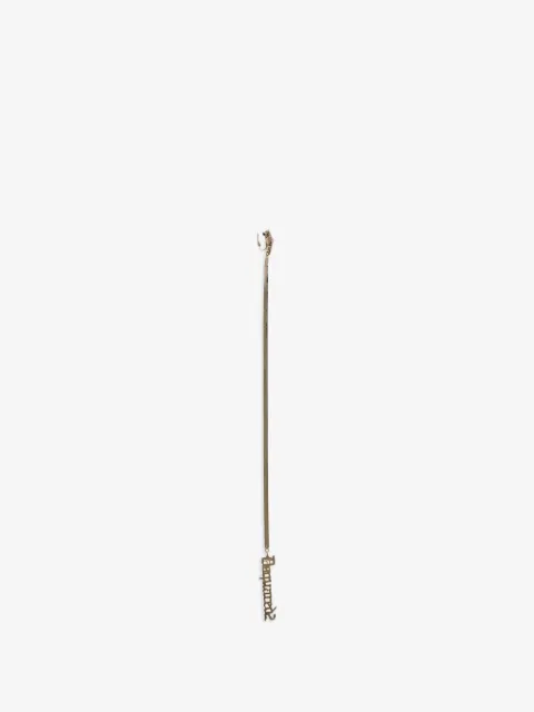 DSQUARED2 rhinestone logo pendant earring