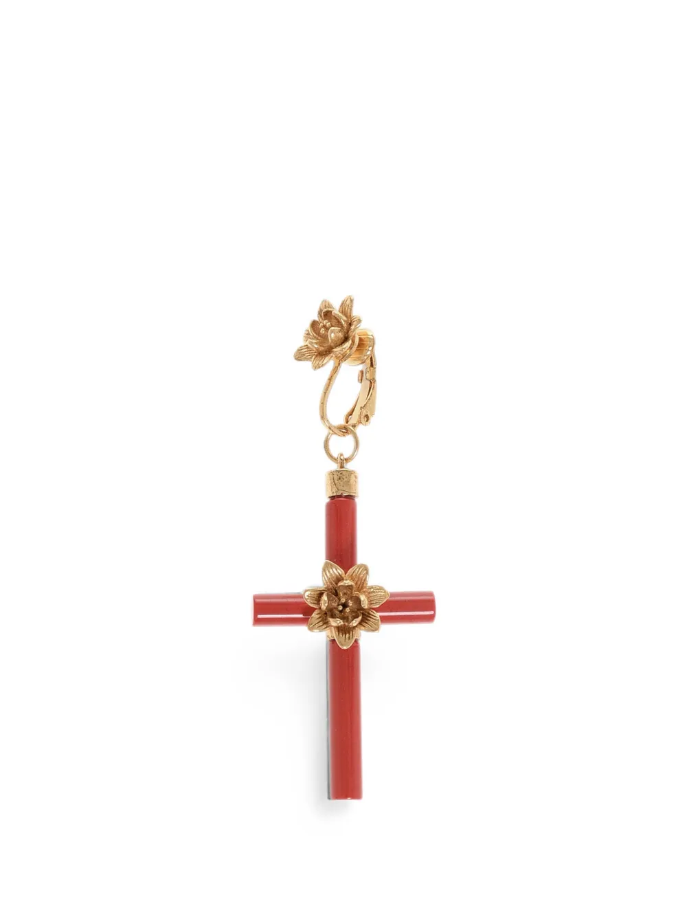 DSQUARED2 cross-pendant clip-on single earring - Gold