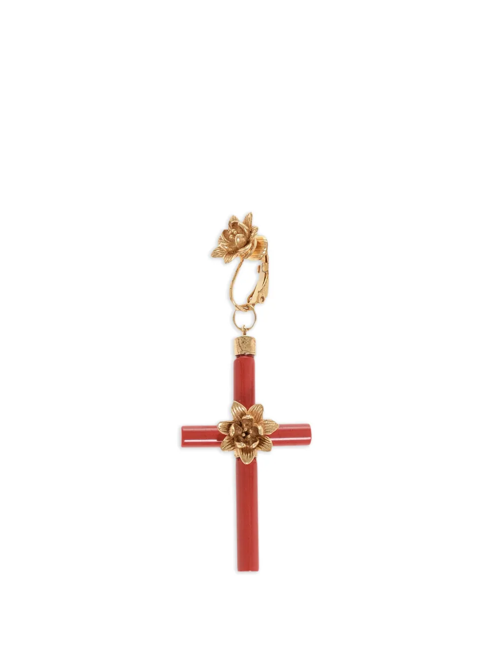 DSQUARED2 cross-pendant clip-on single earring - Gold