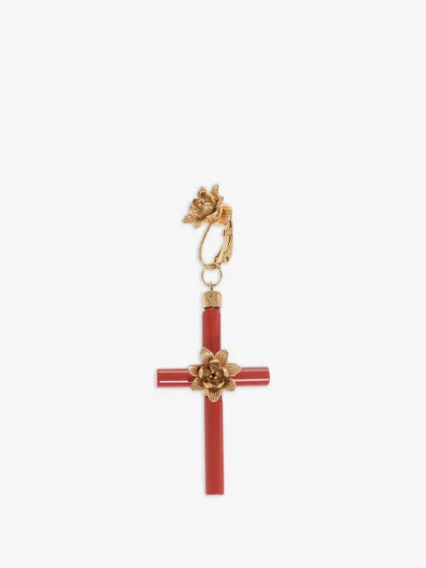 DSQUARED2 cross-pendant clip-on single earring