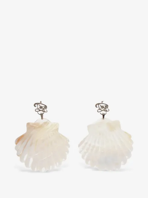 DSQUARED2 shell logo earrings