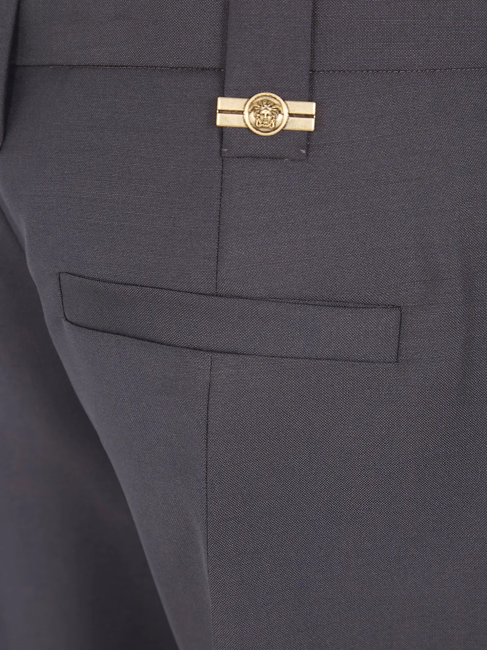Versace Pantalon met riemlussen Grijs