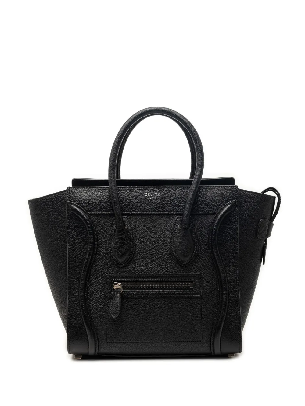 Celine Pre-Owned 2015 Micro Drummed Calfskin Luggage tote bag - Nero