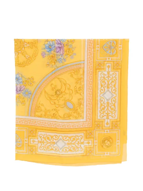 Versace Pre-Owned 1990s Greca-print floral-print scarf