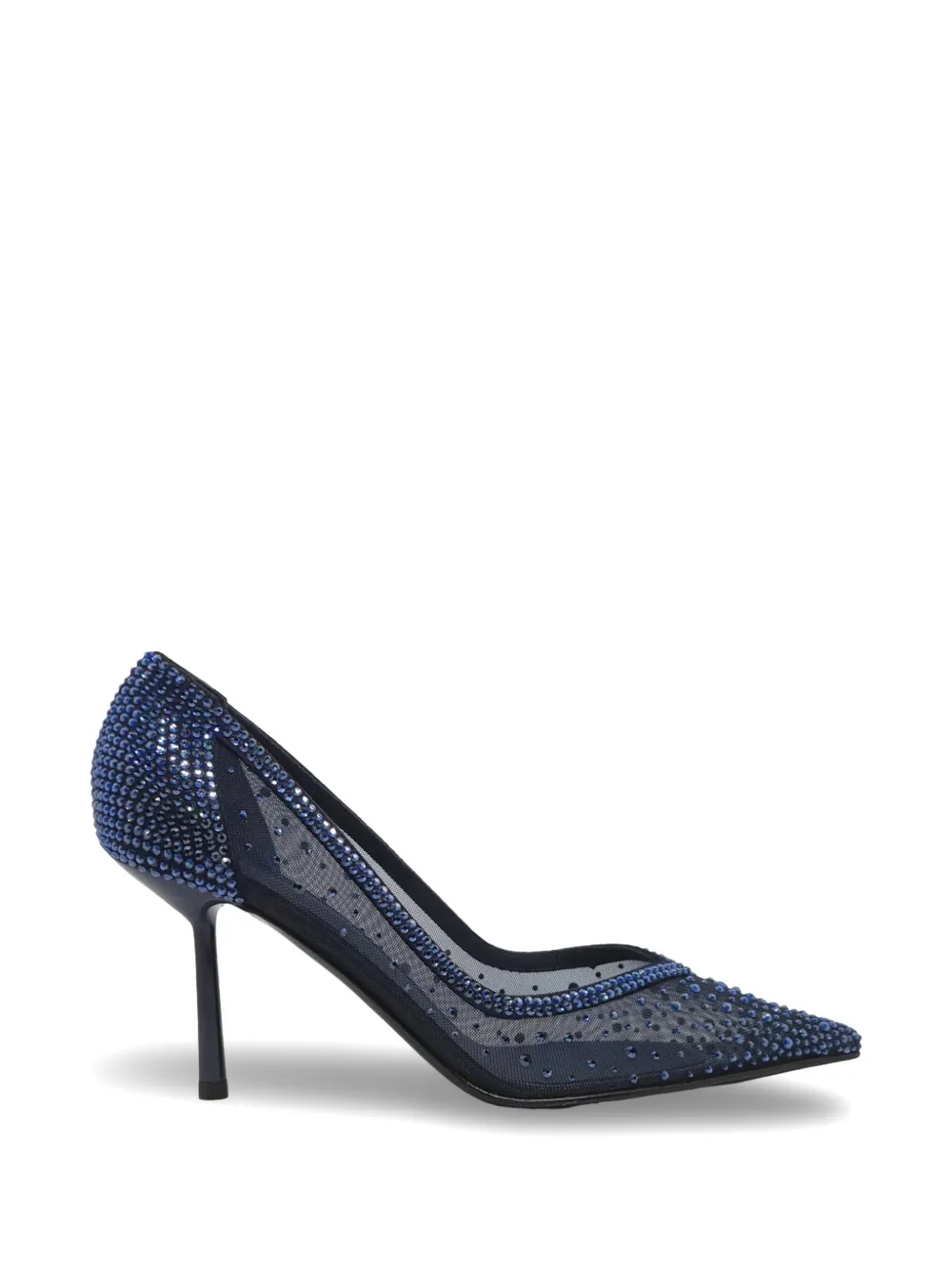 Le Silla crystal-embellished mesh pumps Blauw