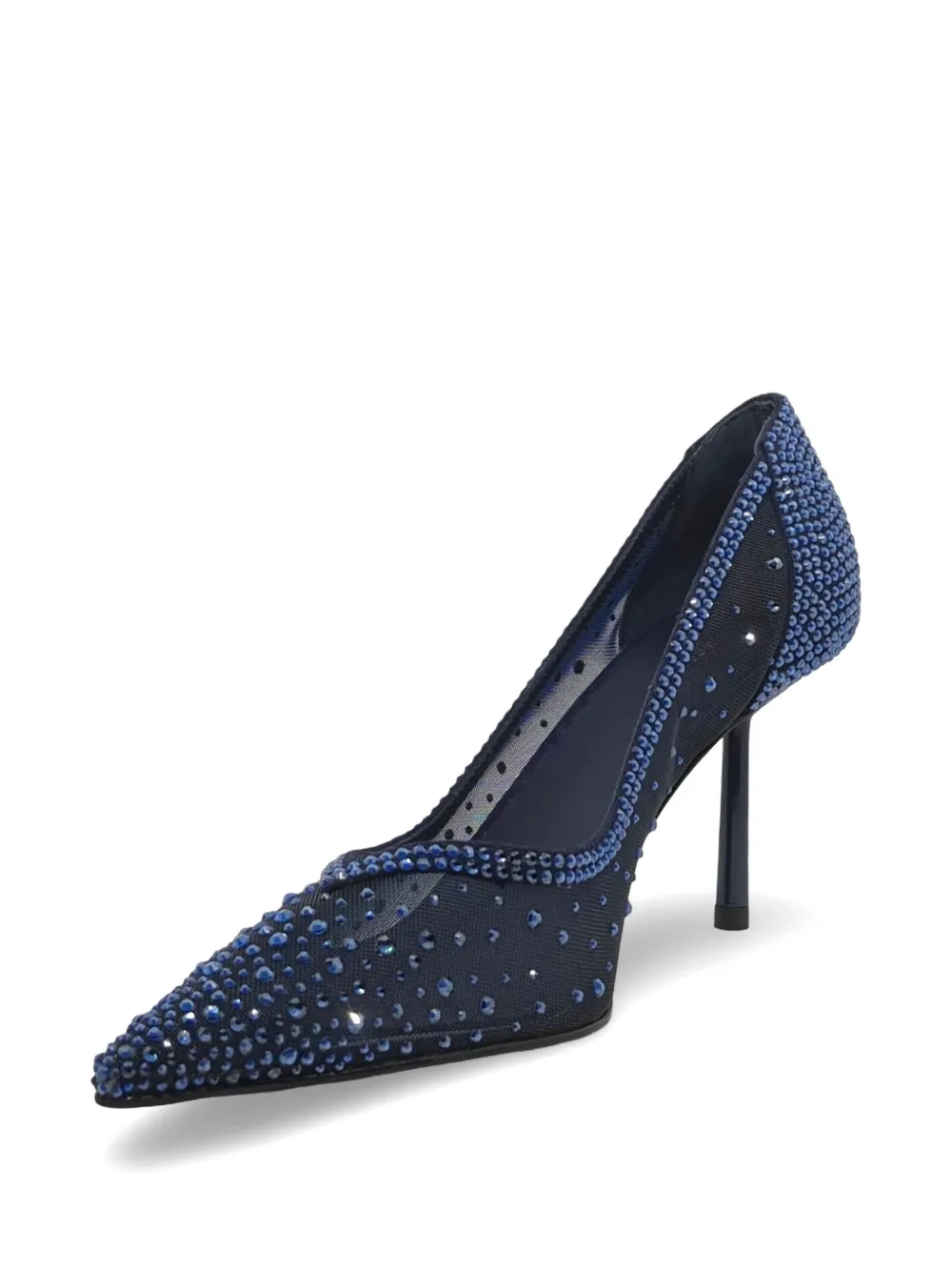 Le Silla crystal-embellished mesh pumps Blauw