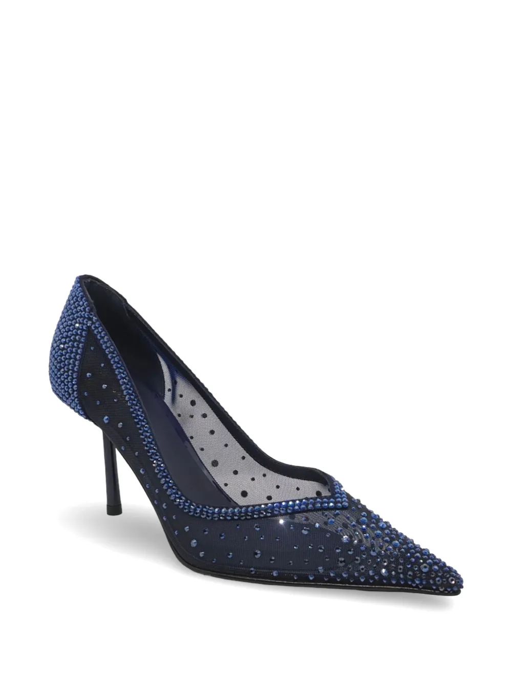 Le Silla crystal-embellished mesh pumps Blauw
