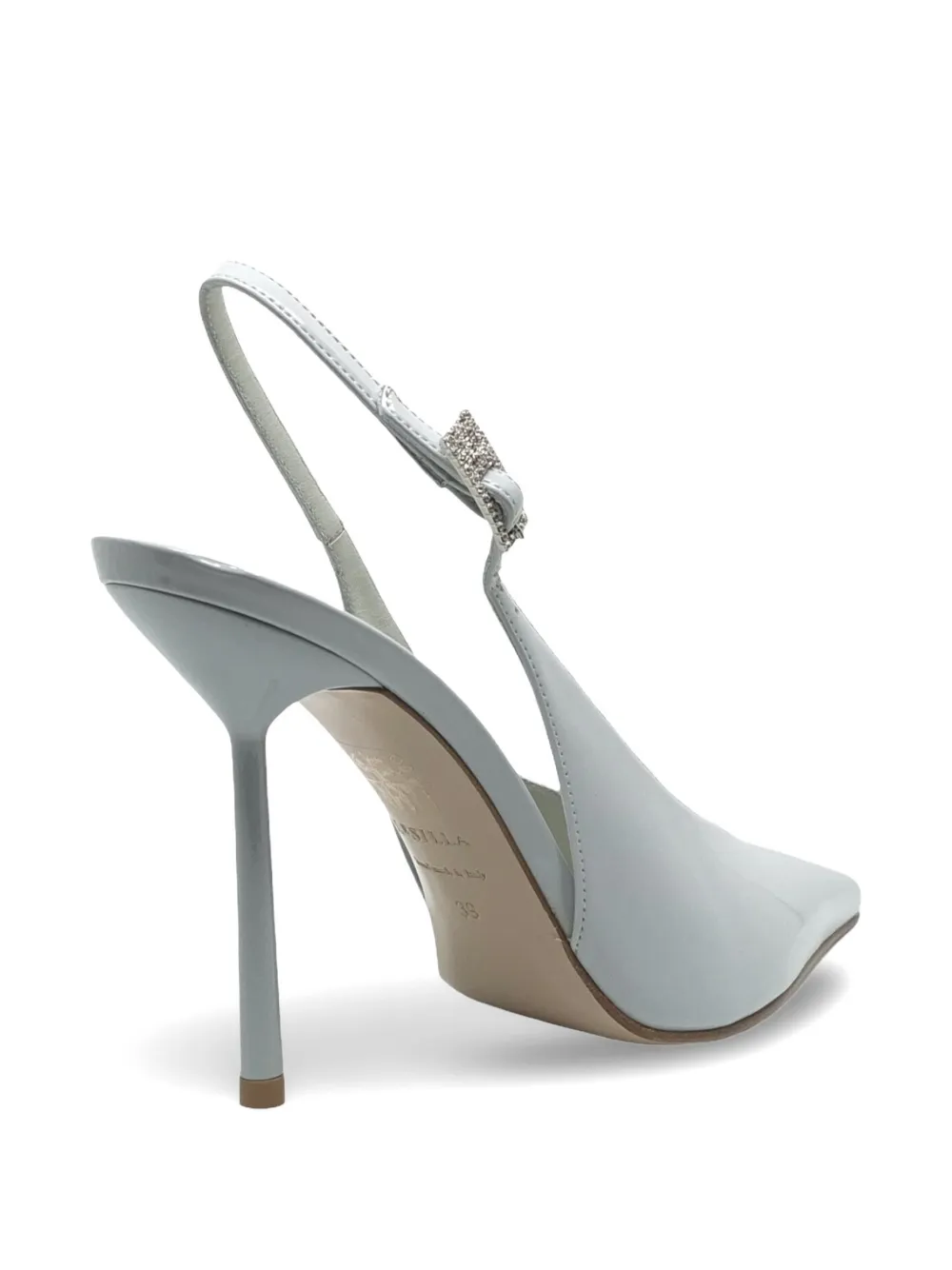 Le Silla crystal-buckle slingback pumps Blauw