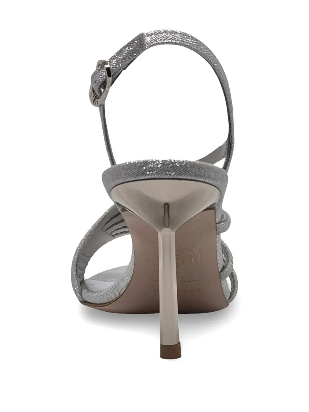 Le Silla glitter-detail strappy heeled sandals Zilver