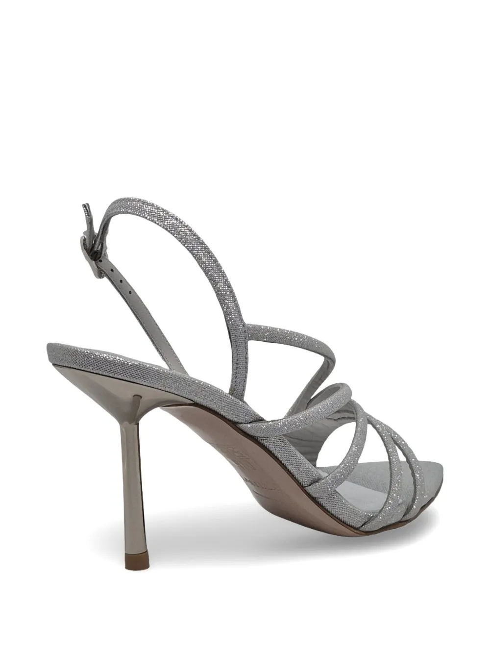 Le Silla glitter-detail strappy heeled sandals Zilver