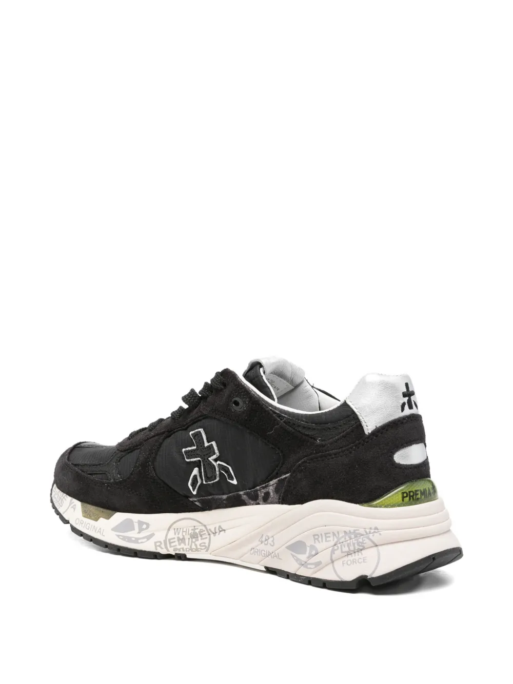 Premiata Mased panelled sneakers Zwart