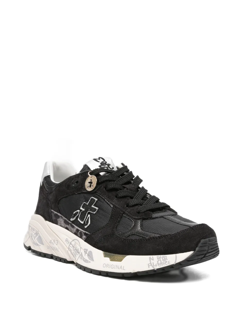Premiata Mased panelled sneakers Zwart