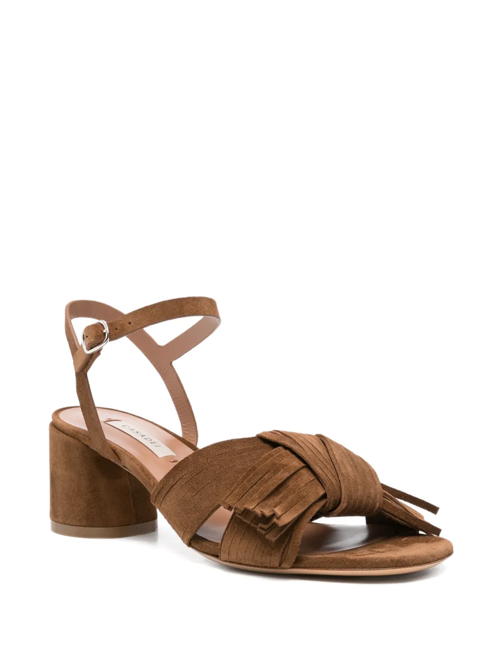 Casadei fringe-detail knotted sandals Bruin