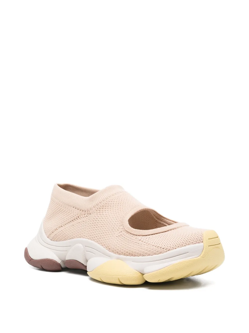 Camper x Issey Miyake cut-out knit sneakers Beige