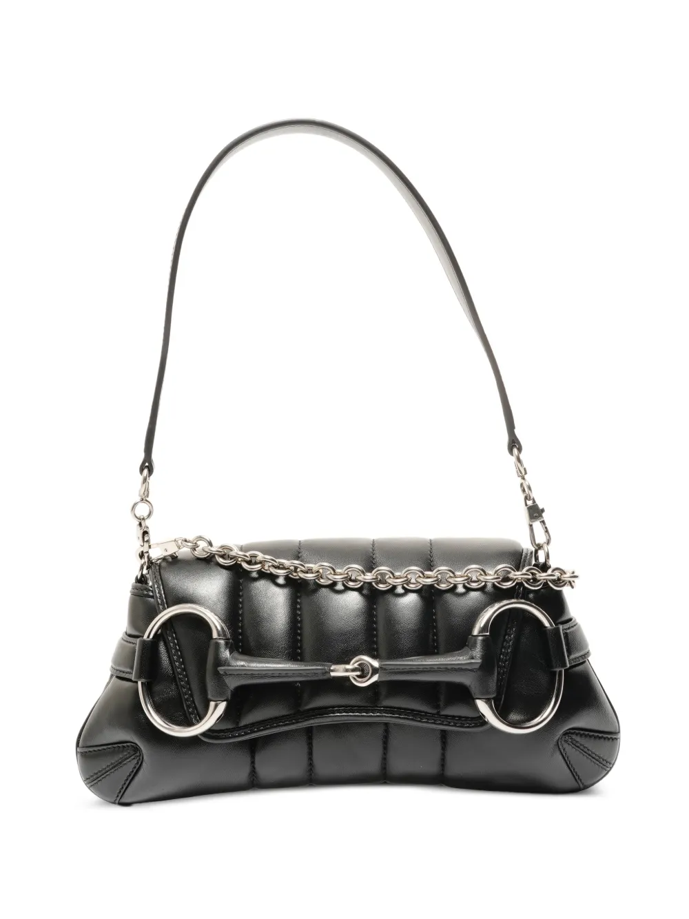 Gucci Pre-Owned 2000s small Horsebit quilted shoulder bag - Nero