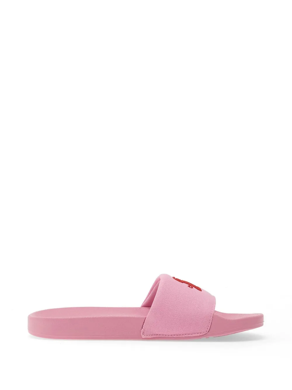 Tommy Hilfiger Logo-embroidered Slides In Pink