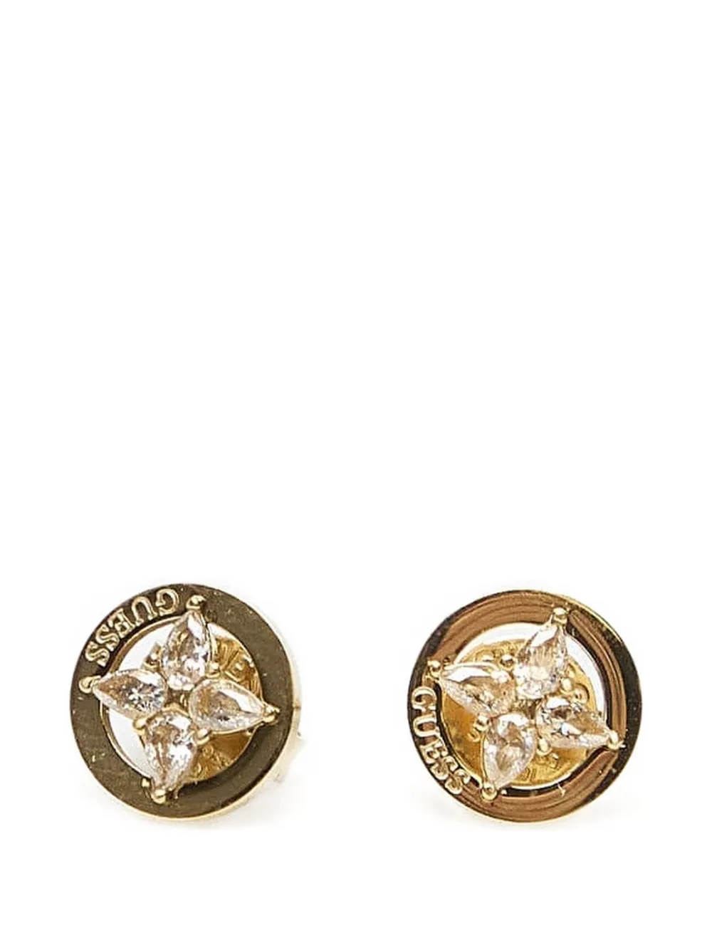GUESS USA crystal-embellished floral earrings