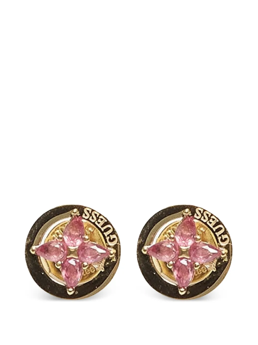 GUESS USA crystal-embellished floral earrings · OS