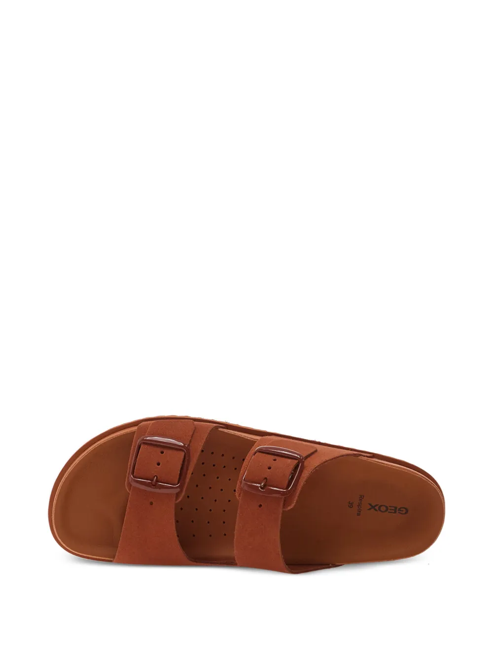 Geox buckle-strap slides Oranje
