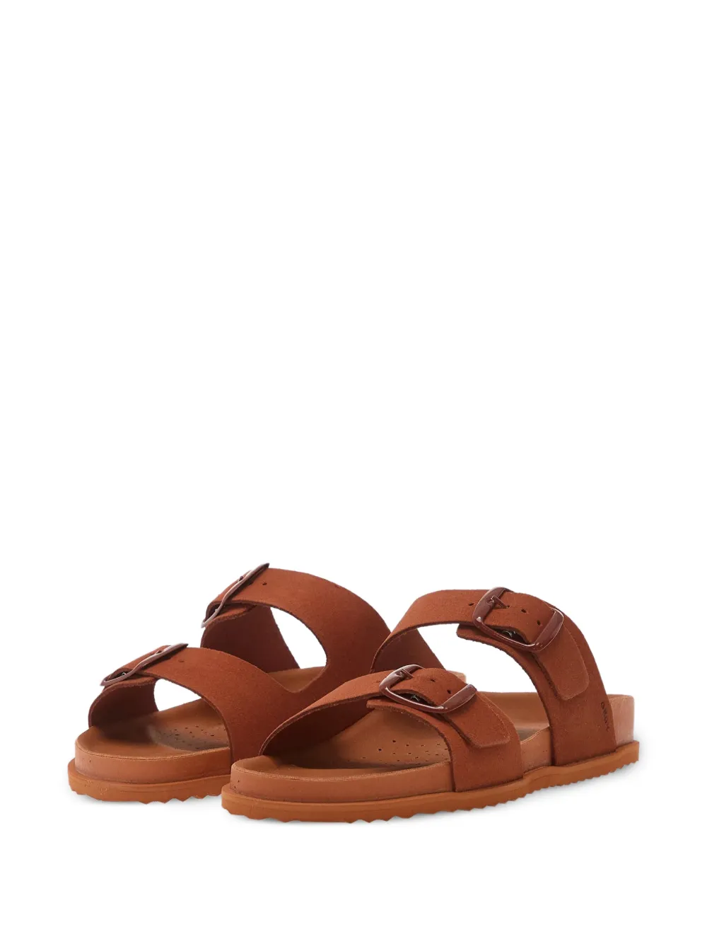 Geox buckle-strap slides Oranje
