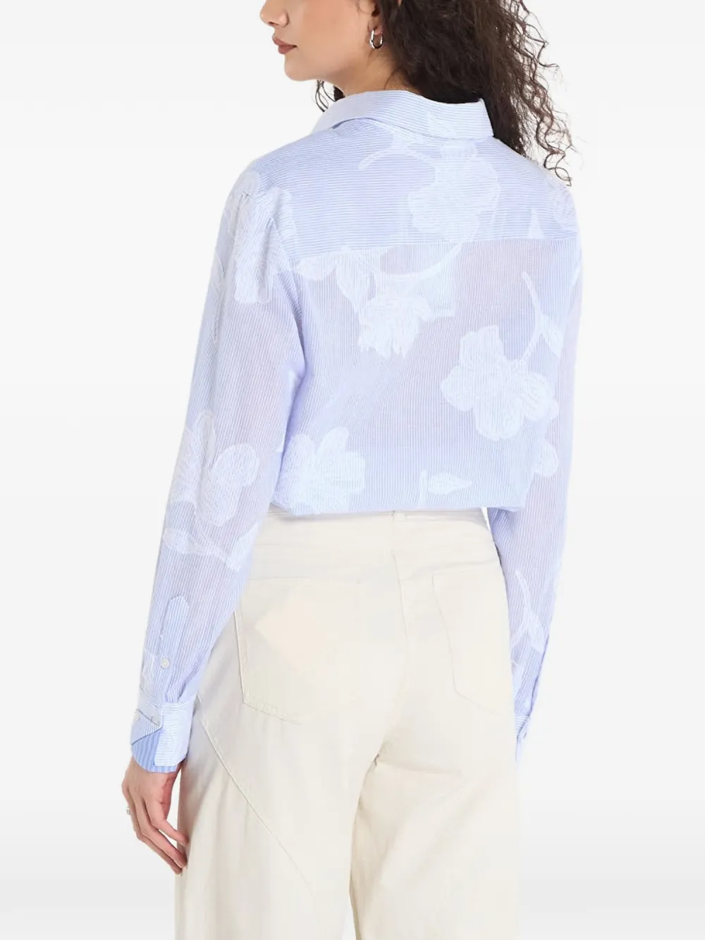 Desigual Overhemd met bloemenprint Blauw