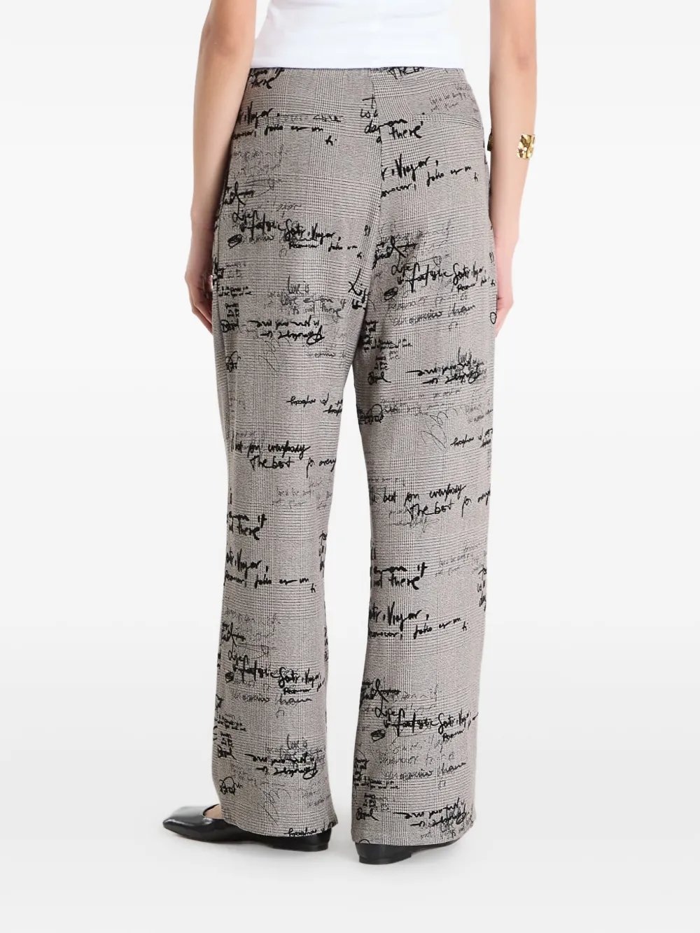 Desigual Geruite plooibroek Grijs