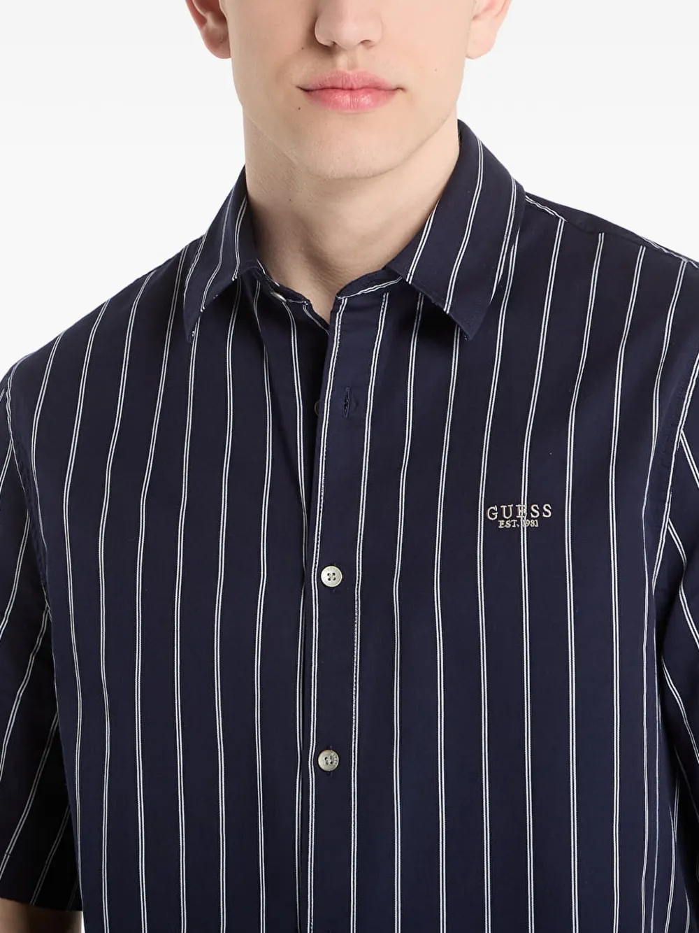GUESS USA Gestreept overhemd Blauw