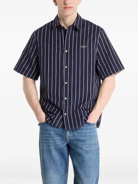 GUESS USA vertical-stripe short-sleeve shirt