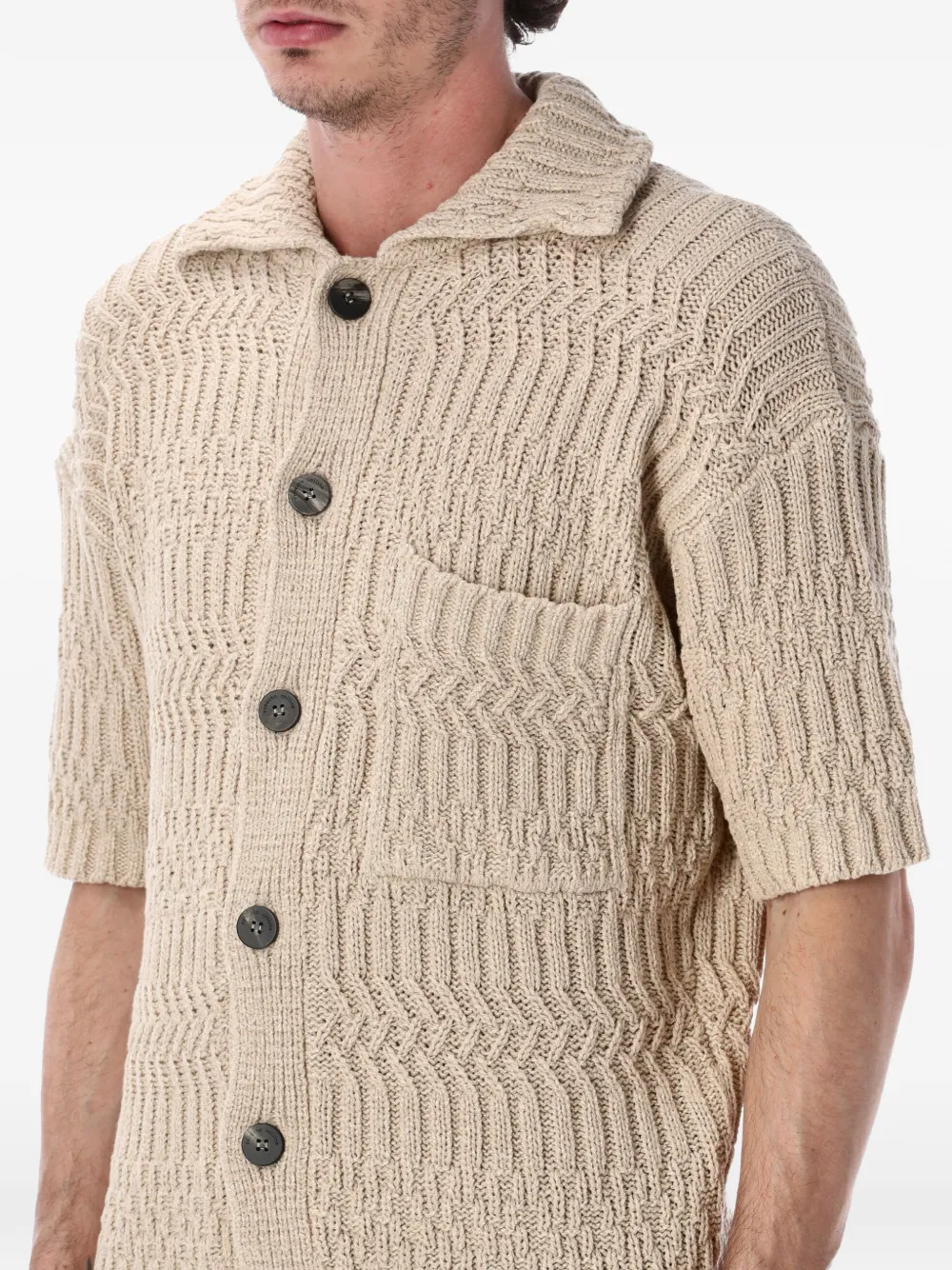 Roberto Collina Vest met korte mouwen Beige
