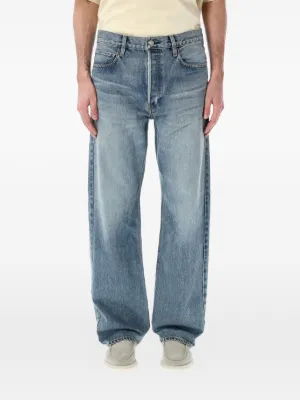 ポン吉 FEAR OF GOD ダメージブルーデニムパンツ Fear Of God ダメージ ジーンズ | ブルー | FARFETCH JP