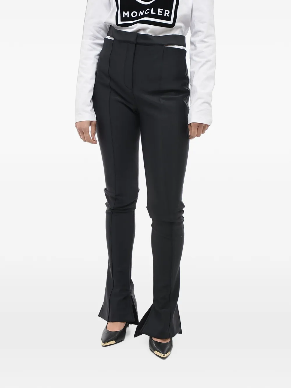 Mugler cut-out flared trousers - Schwarz